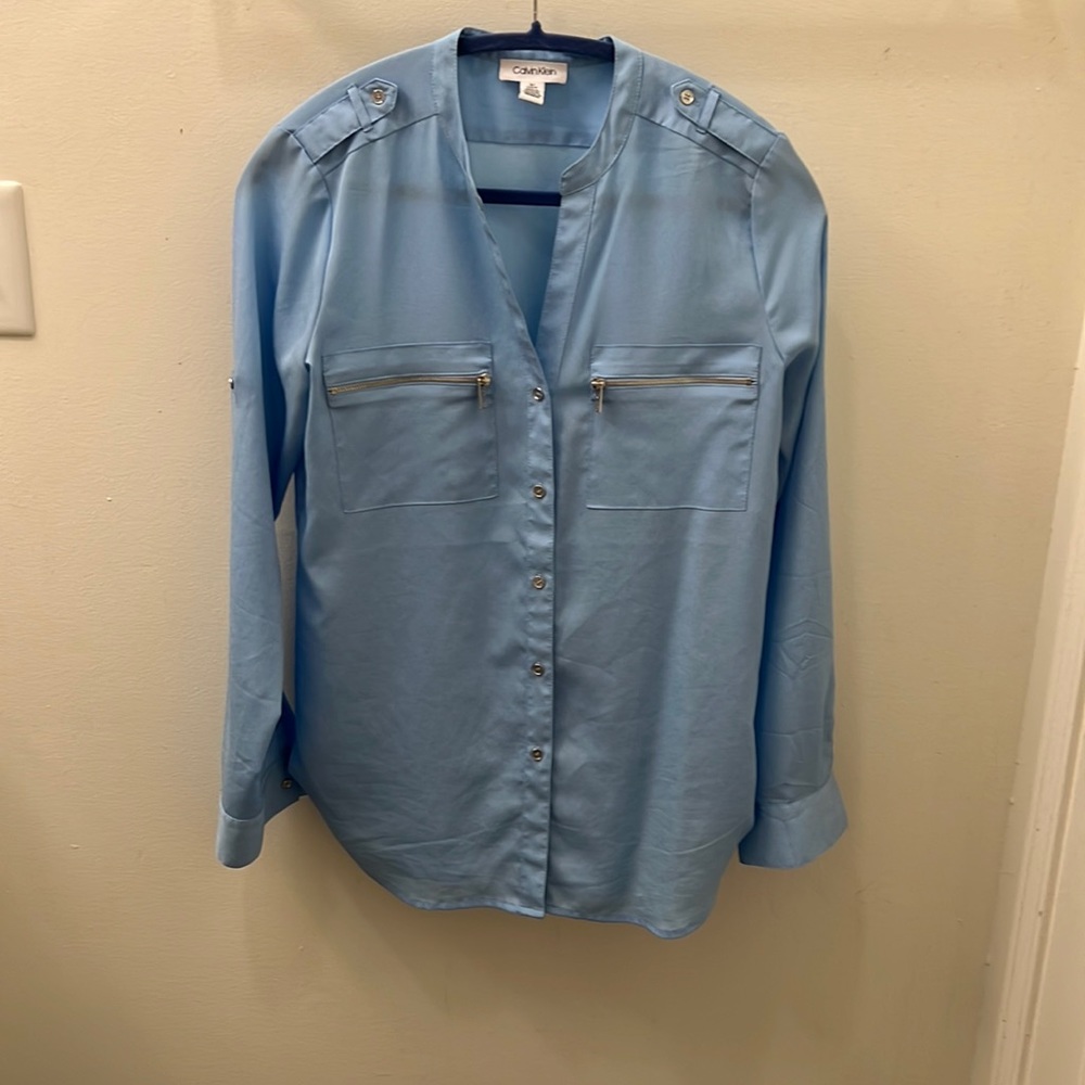 Baby Blue Calvin Klein Button Down